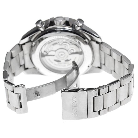 SEIKO Brights mechanical Chronograph black Automatic Watch_834727 main image 4